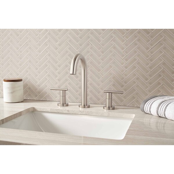 Msi Portico Pearl Herringbone 11.3 In. X 12.56 In. X 8 Mm Glossy Ceramic Mesh-Mounted Mosaic Tile, 10PK - ZOR-MD-0242