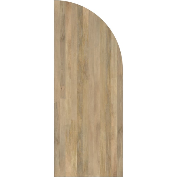 Ekena Millwork Americraft 6-Board (3 Batten) Wood Joined Board-n-Batten Shutters w/ Arch Top, ARW401BQ621X52UNH, PR - ARW401BQ621X52UNH