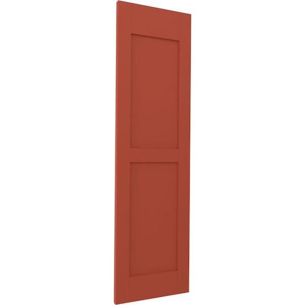 Ekena Millwork Americraft 2 Equal Flat Panel Exterior Real Wood Shutters, RW101FP18X72CLH, PR - RW101FP18X72CLH