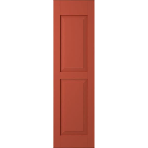 Ekena Millwork Americraft 2 Equal Flat Panel Exterior Real Wood Shutters, RW101FP18X72CLH, PR - RW101FP18X72CLH