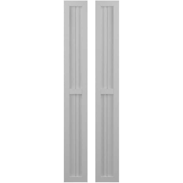 Ekena Millwork Americraft 2-Board Exterior Wood 2 Equal Panel Framed Board-n-Batten Shutters, ARW101BF207X31PRH - ARW101BF207X31PRH