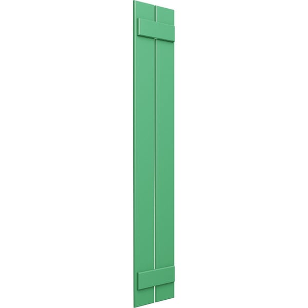 Ekena Millwork True Fit PVC, Two Board Spaced Board-n-Batten Shutters, Lilly Pads, 11 1/4W x 41H, PR - TFP101SBF11X041LP