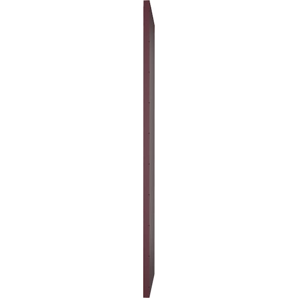 Ekena Millwork 12W x 35H True Fit PVC Diagonal Slat Modern Style Fixed Mount Shutters, Wine Red, PR - TFP001DG12X035WR