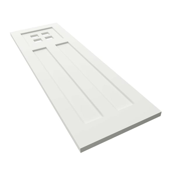 Ekena Millwork True Fit PVC San Antonio Mission Style Fixed Mount Shutters, Unfinished, 15W x 29H, PR - TFP001ST15X029UN