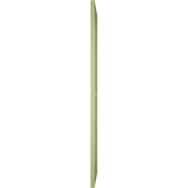 Ekena Millwork True Fit PVC Two Panel Chevron Modern Style Fixed Mount Shutters, Moss Green, 12W x 37H, PR - TFP101CV12X037MG