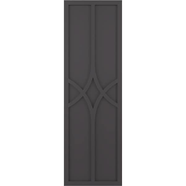 Ekena Millwork True Fit PVC Cedar Park Fixed Mount Shutters, Shadow Mountain, 15W x 71H, PR - TFP001CP15X071SM