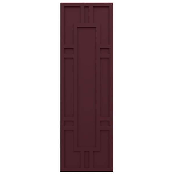 Ekena Millwork True Fit PVC Hastings Fixed Mount Shutters, Wine Red, 15W x 34H, PR - TFP001HS15X034WR