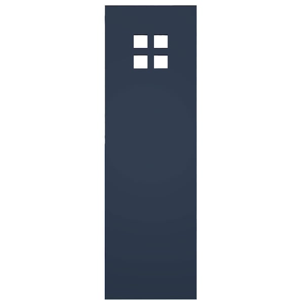 Ekena Millwork True Fit PVC San Antonio Mission Style Fixed Mount Shutters, Starless Night Blue, 15W x 67H, PR - TFP001ST15X067OB