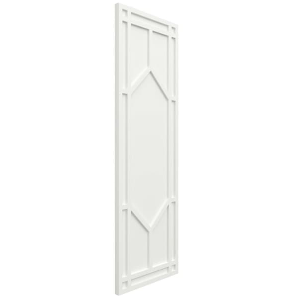 Ekena Millwork True Fit PVC Shaker Fixed Mount Shutters, Unfinished, 12W x 56H, PR - TFP001SK12X056UN