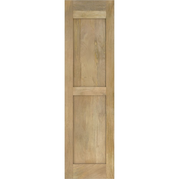 Ekena Millwork Americraft 2 Equal Raised Panel Exterior Real Wood Shutters, RW101RP18X64UNH, PR - RW101RP18X64UNH