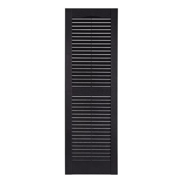 Mr Mxyzptlk Perfect Shutters IL501571002 Premier Louver Exterior Decorative Shutter; Black - 15 x 71 in. - IL501571002