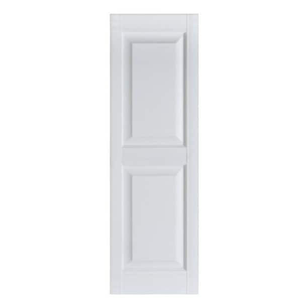 Mr Mxyzptlk Perfect Shutters IR521567049 Premier Raised Panel Exterior Decorative Shutters; Paintable - 15 x 67 in. - IR521567049