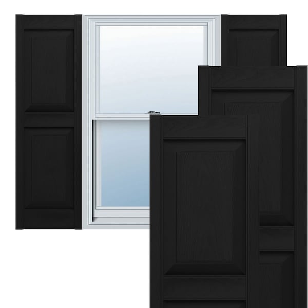 Ekena Millwork Builders Edge, Standard Two Equal Panels, Raised Panel Shutters, 30140055002 - 030140055002