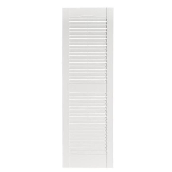 Mr Mxyzptlk Perfect Shutters IL501567001 Premier Louver Exterior Decorative Shutter; White - 15 x 67 in. - IL501567001