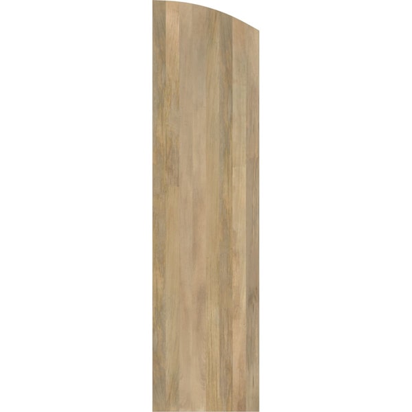 Ekena Millwork Americraft 4-Board (3 Batten) Wood Joined Board-n-Batten Shutters w/Ellipt Top, ARW401BE414X81UNH, PR - ARW401BE414X81UNH