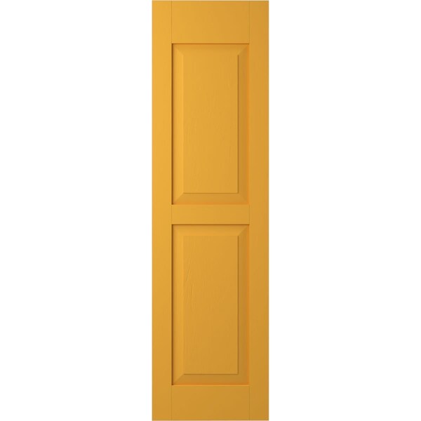 Ekena Millwork Americraft 2 Equal Flat Panel Exterior Real Wood Shutters, RW101FP15X54TUH, PR - RW101FP15X54TUH