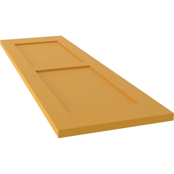 Ekena Millwork Americraft 2 Equal Flat Panel Exterior Real Wood Shutters, RW101FP15X54TUH, PR - RW101FP15X54TUH