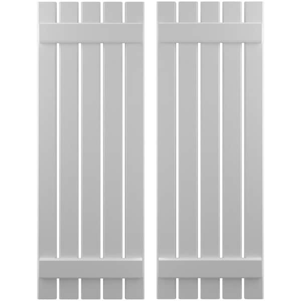 Ekena Millwork Americraft 5-Board (2 Batten) Exterior Real Wood Spaced Board-n-Batten Shutters, ARW101SB519X42PRH - ARW101SB519X42PRH