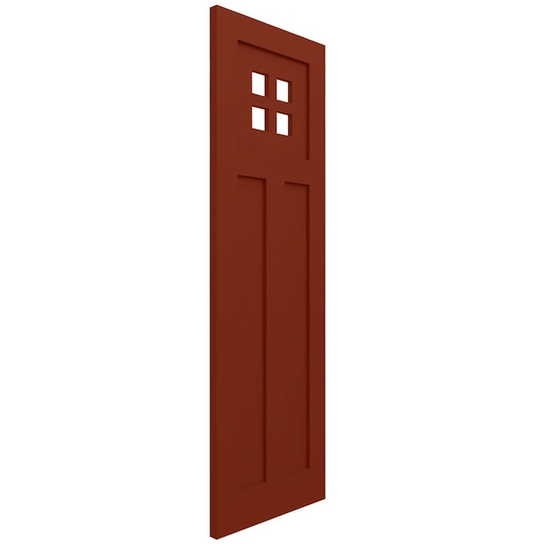 Ekena Millwork True Fit PVC San Antonio Mission Style Fixed Mount Shutters, Pepper Red, 15W x 39H, PR - TFP001ST15X039MR