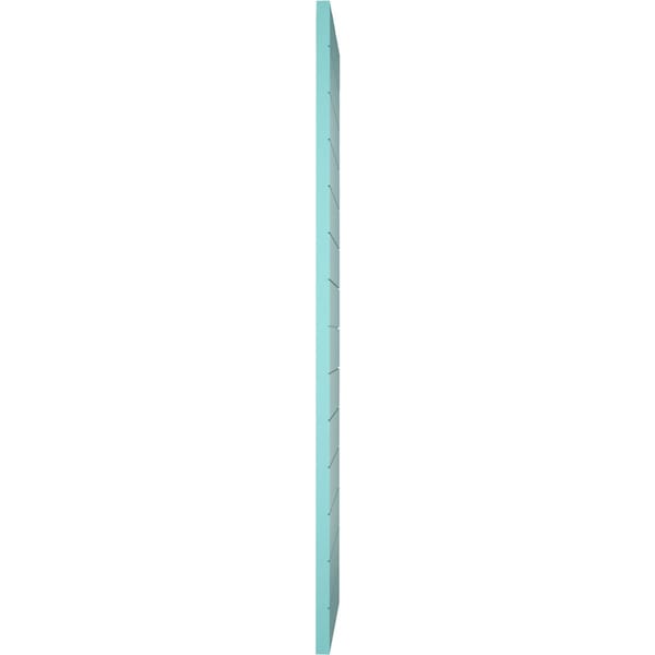 Ekena Millwork True Fit PVC Horizontal Slat Modern Style Fixed Mount Shutters, Pure Turquoise, 12W x 48H, PR - TFP001HZ12X048PT