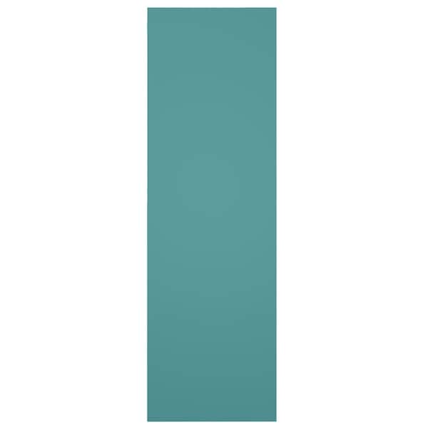 Ekena Millwork True Fit PVC Horizontal Slat Modern Style Fixed Mount Shutters, Pure Turquoise, 12W x 48H, PR - TFP001HZ12X048PT