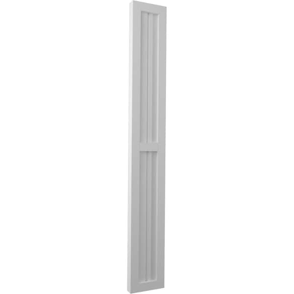 Ekena Millwork Americraft 2-Board Exterior Wood 2 Equal Panel Framed Board-n-Batten Shutters, ARW101BF207X34PRH - ARW101BF207X34PRH