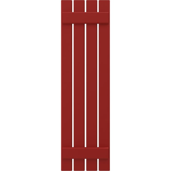 Ekena Millwork Americraft 4-Board (2 Batten) Exterior Real Wood Spaced Board-n-Batten Shutters, ARW101SB415X56BRH, PR - ARW101SB415X56BRH