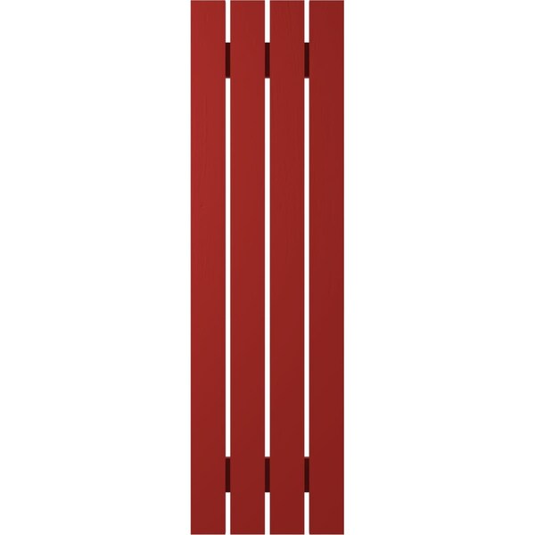 Ekena Millwork Americraft 4-Board (2 Batten) Exterior Real Wood Spaced Board-n-Batten Shutters, ARW101SB415X56BRH, PR - ARW101SB415X56BRH