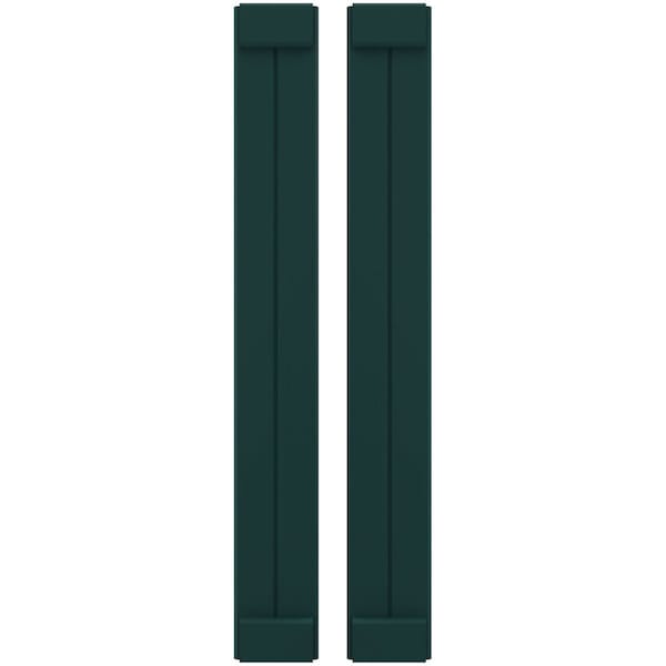Ekena Millwork Americraft 2-Board Exterior Wood Joined Board-n-Batten Shutters w/ End Batten, ARW103BB207X38FGH, PR - ARW103BB207X38FGH