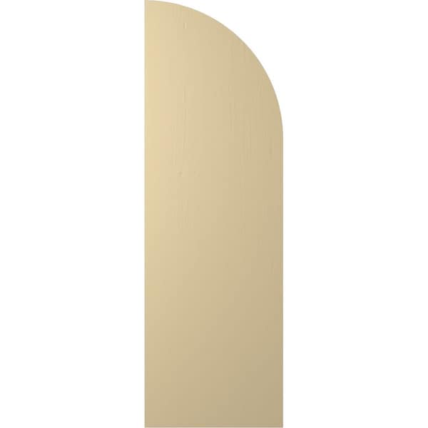 Ekena Millwork Americraft 5-Board (2 Batten) Wood Joined Board-n-Batten Shutters w/ Arch Top, ARW101BQ518X52NTH, PR - ARW101BQ518X52NTH