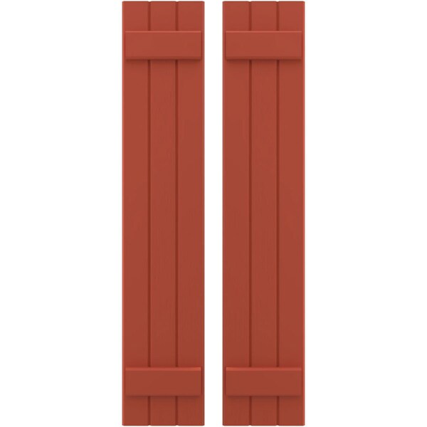 Ekena Millwork Americraft 3-Board (2 Batten) Exterior Real Wood Joined Board-n-Batten Shutters, ARW101BB311X73CLH, PR - ARW101BB311X73CLH