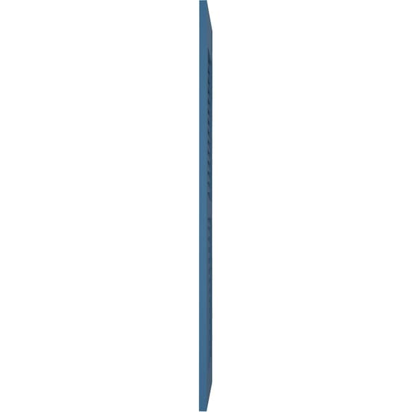 Ekena Millwork 18W x 31H Americraft Two Equal Louver Exterior Real Wood Shutters, Sojourn Blue, PR - RW101LV18X31HBH