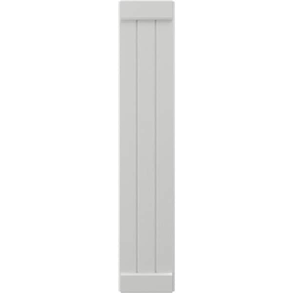 Ekena Millwork Americraft 3-Board Exterior Wood Joined Board-n-Batten Shutters w/ End Batten, ARW103BB311X48STH, PR - ARW103BB311X48STH