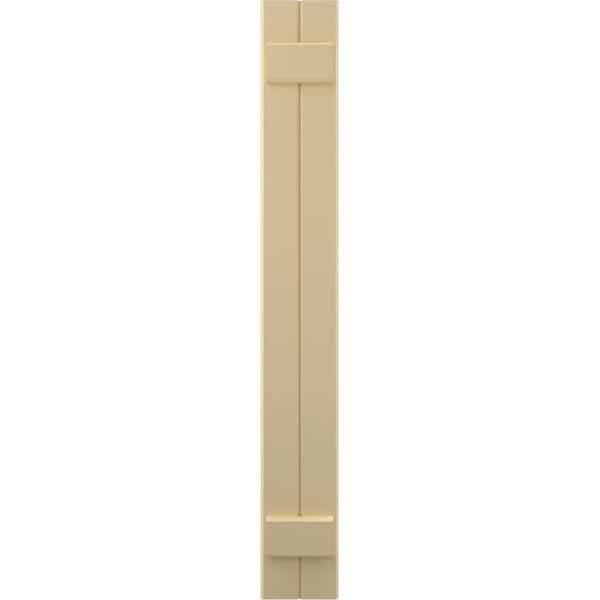 Ekena Millwork Americraft 2-Board (2 Batten) Exterior Real Wood Joined Board-n-Batten Shutters, ARW101BB207X71NTH, PR - ARW101BB207X71NTH