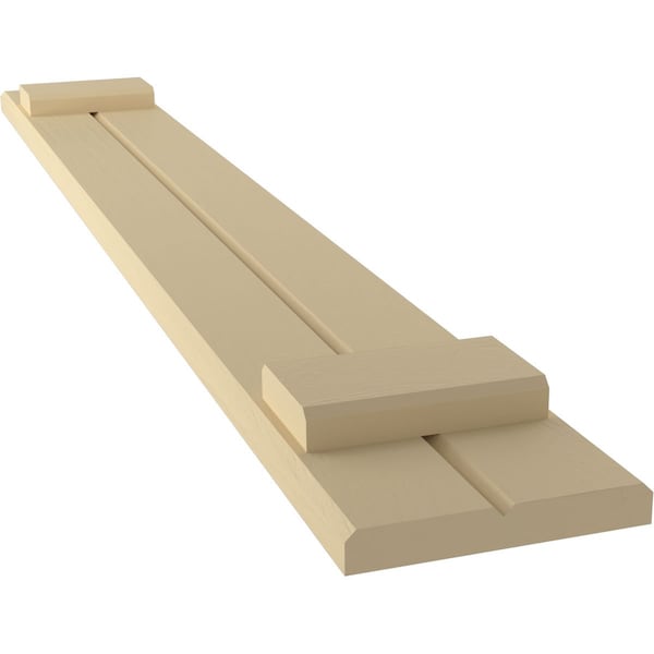 Ekena Millwork Americraft 2-Board (2 Batten) Exterior Real Wood Joined Board-n-Batten Shutters, ARW101BB207X71NTH, PR - ARW101BB207X71NTH