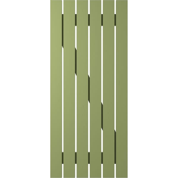 Ekena Millwork Americraft 6-Board (2 Batten) Wood Spaced Board-n-Batten Shutters w/ Z-Bar, ARW102SB623X36MGH, PR - ARW102SB623X36MGH