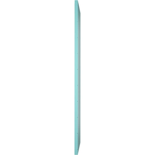 Ekena Millwork 15W x 45H True Fit PVC Diagonal Slat Modern Style Fixed Mount Shutters, Pure Turquoise, PR - TFP001DG15X045PT