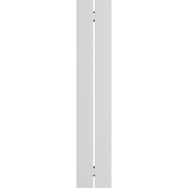 Ekena Millwork True Fit PVC Two Board Spaced Board-n-Batten Shutters, Unfinished, 11 1/4W x 61H, PR - TFP101SBF11X061UN