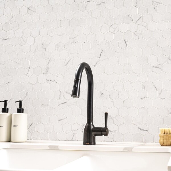 Msi Brighton Grey Sample Hexagon Matte Porcelain Mosaic Tile - ZOR-MD-SAM-0601