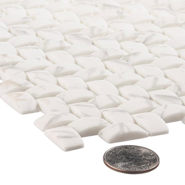 Andova Tiles SAMPLE Comfort 037 x 087 Glass Herringbone  Chevron Mosaic Wall Tile - SAM-ANDCOM321