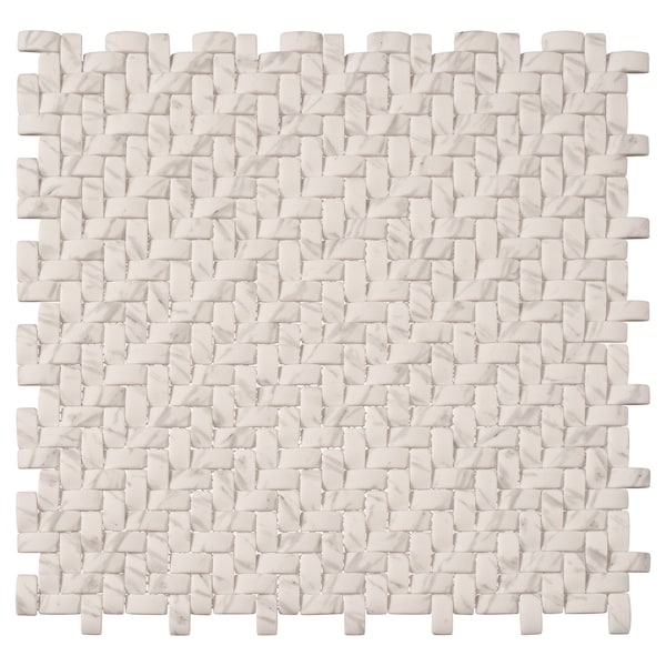 Andova Tiles SAMPLE Comfort 037 x 087 Glass Herringbone  Chevron Mosaic Wall Tile - SAM-ANDCOM321