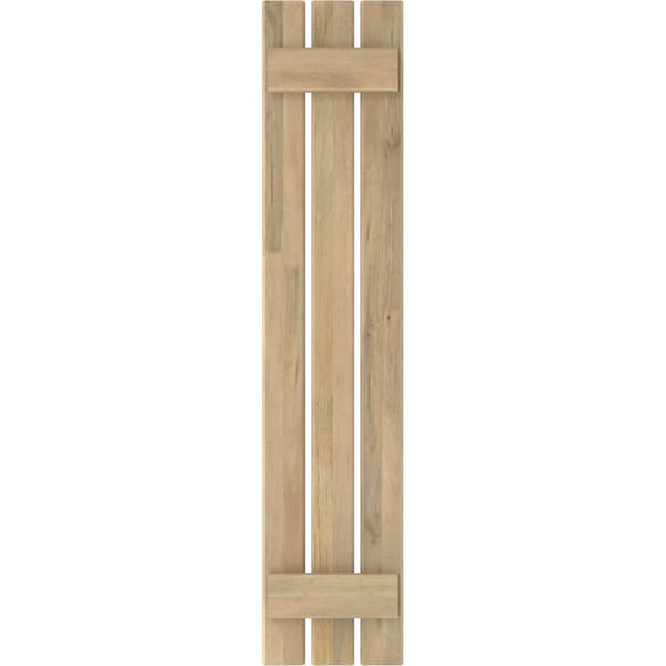 Ekena Millwork Americraft 3-Board (2 Batten) Exterior Real Wood Spaced Board-n-Batten Shutters, ARW101SB311X47UNH, PR - ARW101SB311X47UNH