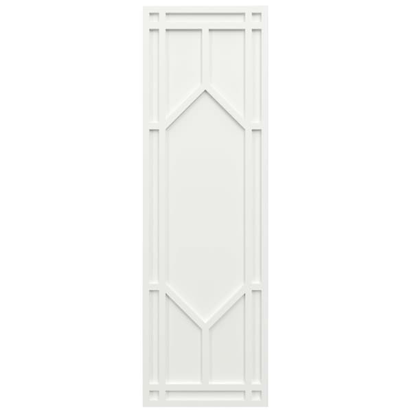 Ekena Millwork True Fit PVC Shaker Fixed Mount Shutters, Unfinished, 18W x 25H, PR - TFP001SK18X025UN