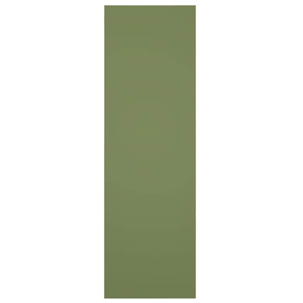 Ekena Millwork True Fit PVC Farmhouse/Flat Panel Combination Fixed Mount Shutters, Moss Green, 18W x 74H, PR - TFP101FC18X074MG