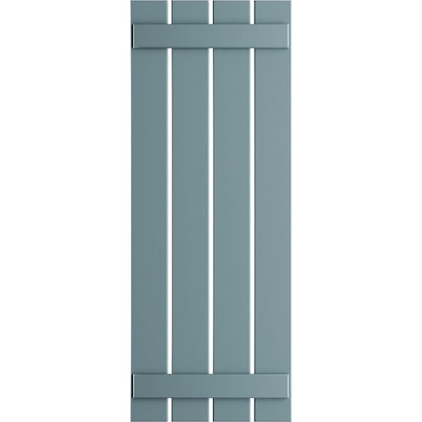 Ekena Millwork True Fit PVC Four Board Spaced Board-n-Batten Shutters, Peaceful Blue , 23W x 53H, PR - TFP101SBF23X053SB
