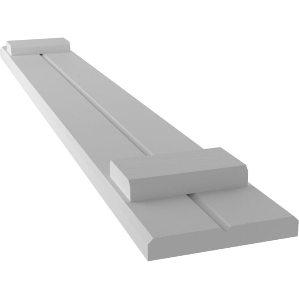 Ekena Millwork Americraft 2-Board (2 Batten) Wood Joined Board-n-Batten Shutters w/ Ellipt Top, ARW101BE207X81PRH - ARW101BE207X81PRH