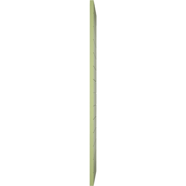 Ekena Millwork True Fit PVC Horizontal Slat Modern Style Fixed Mount Shutters, Moss Green, 15W x 31H, PR - TFP001HZ15X031MG