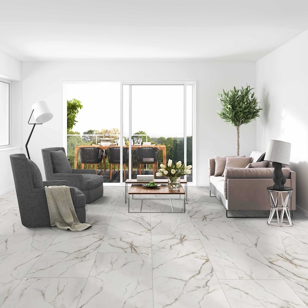Msi Kaya Calacatta Lucca 24X48 Matte Porcelain Floor And Wall Tile, 2PK - ZOR-PT-0430
