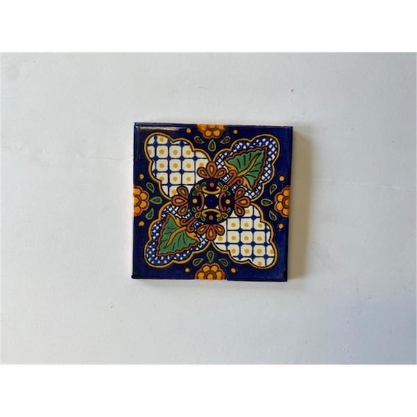 Bateria De Cocina 4 x 4 in. Mexican Decorative Tiles, L115, 4PK - BA2583574