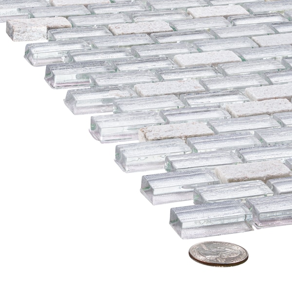 Andova Tiles SAMPLE Highline 0625 x 125 Glass Mosaic Sheet Floor Use Tile - SAM-ANDHIG151